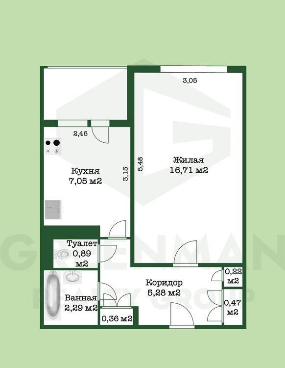 Светлая 1-к квартира с мебелью и техникой по адресу Алтайская 102/3 | Агентство недвижимости Greenman Realty Group