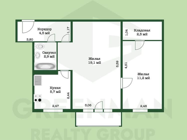 Комфорт и спокойствие в ЦЕНТРЕ Минска | Агентство недвижимости Greenman Realty Group