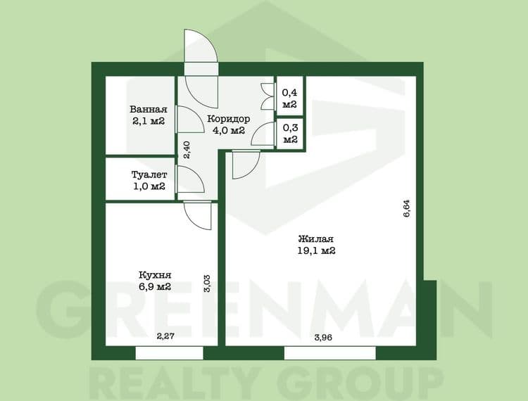 Однокомнатная квартира в центре г.Лида | Агентство недвижимости Greenman Realty Group